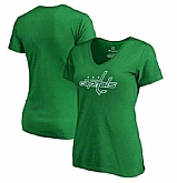 Women Washington Capitals Fanatics Branded St. Patrick's Day White Logo T-Shirt Kelly Green FengYun
